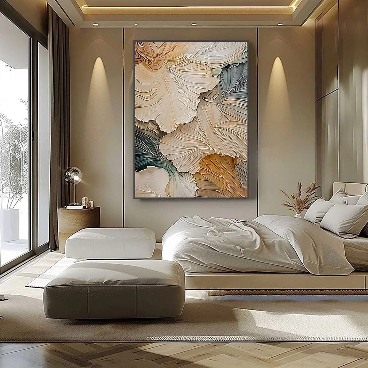 PETAL WHISPER — painting reference image 2. Room styling and framing are illustrative.