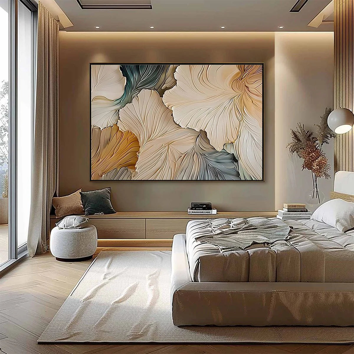 PETAL WHISPER — painting reference image 4. Room styling and framing are illustrative.