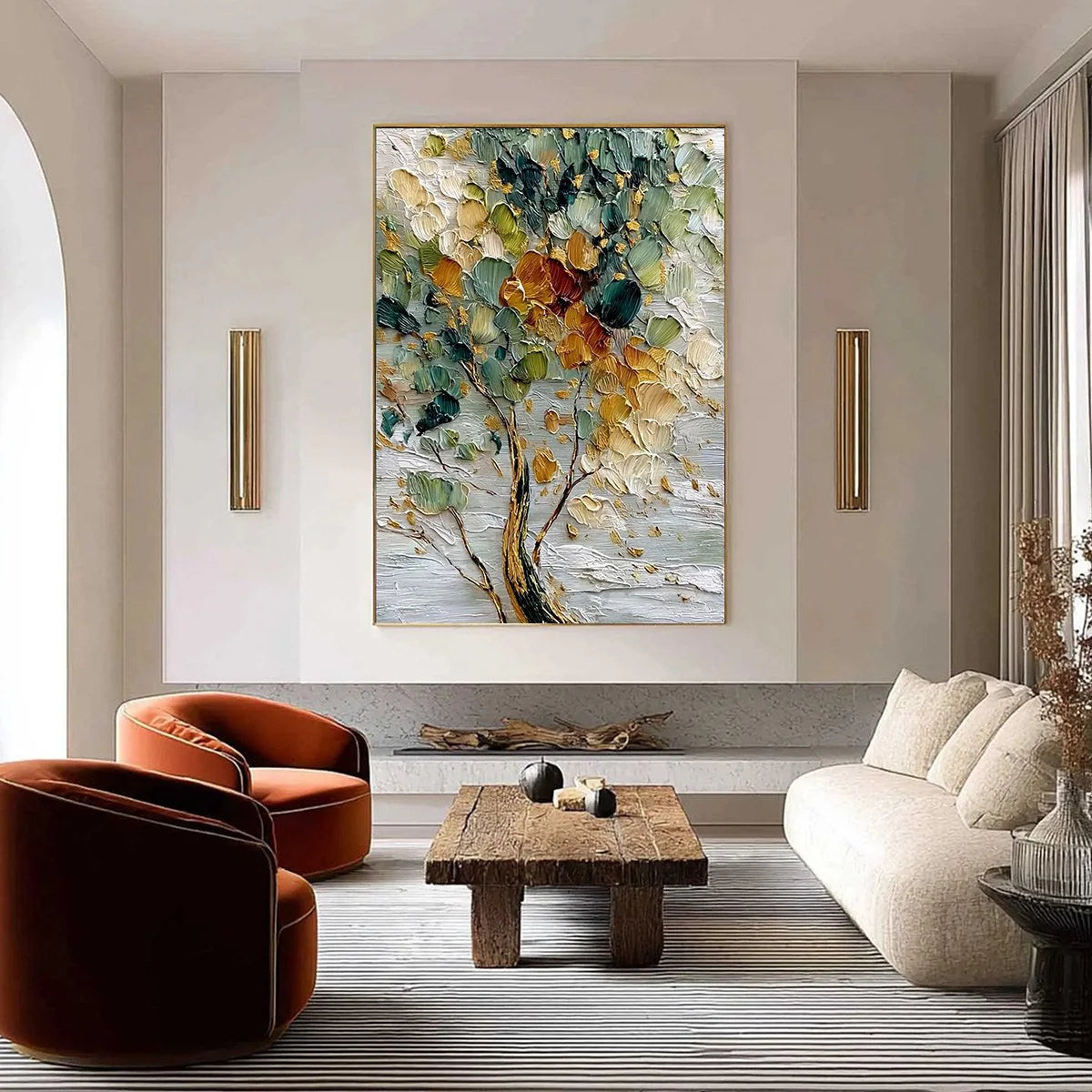EMERALD JEWEL TREE — painting reference image 2. Room styling and framing are illustrative.