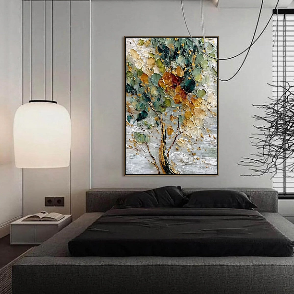 EMERALD JEWEL TREE — painting reference image 4. Room styling and framing are illustrative.