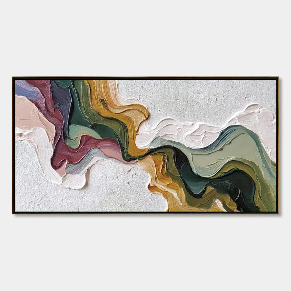 Terra Flow: Textured Earth Tone Abstract Oil Painting — oil painting design reference