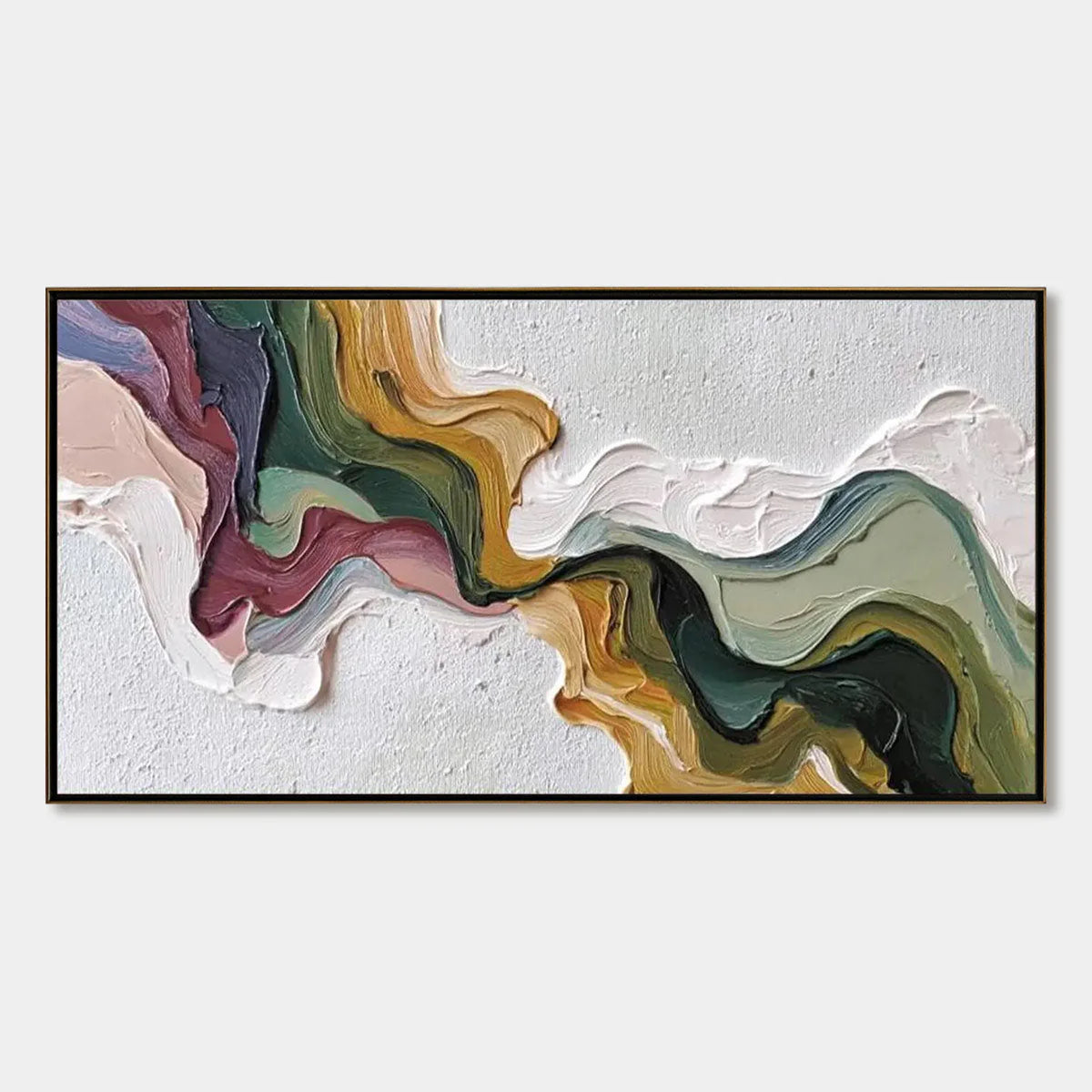 Terra Flow: Textured Earth Tone Abstract Oil Painting — oil painting design reference