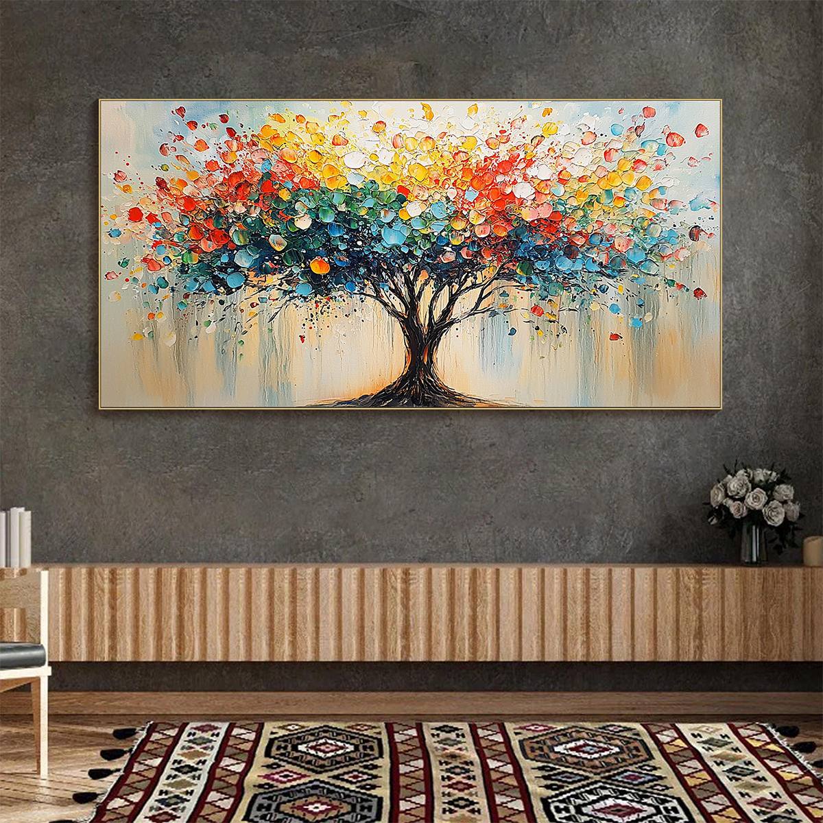 RAINBOW BURST — painting reference image 5. Room styling and framing are illustrative.