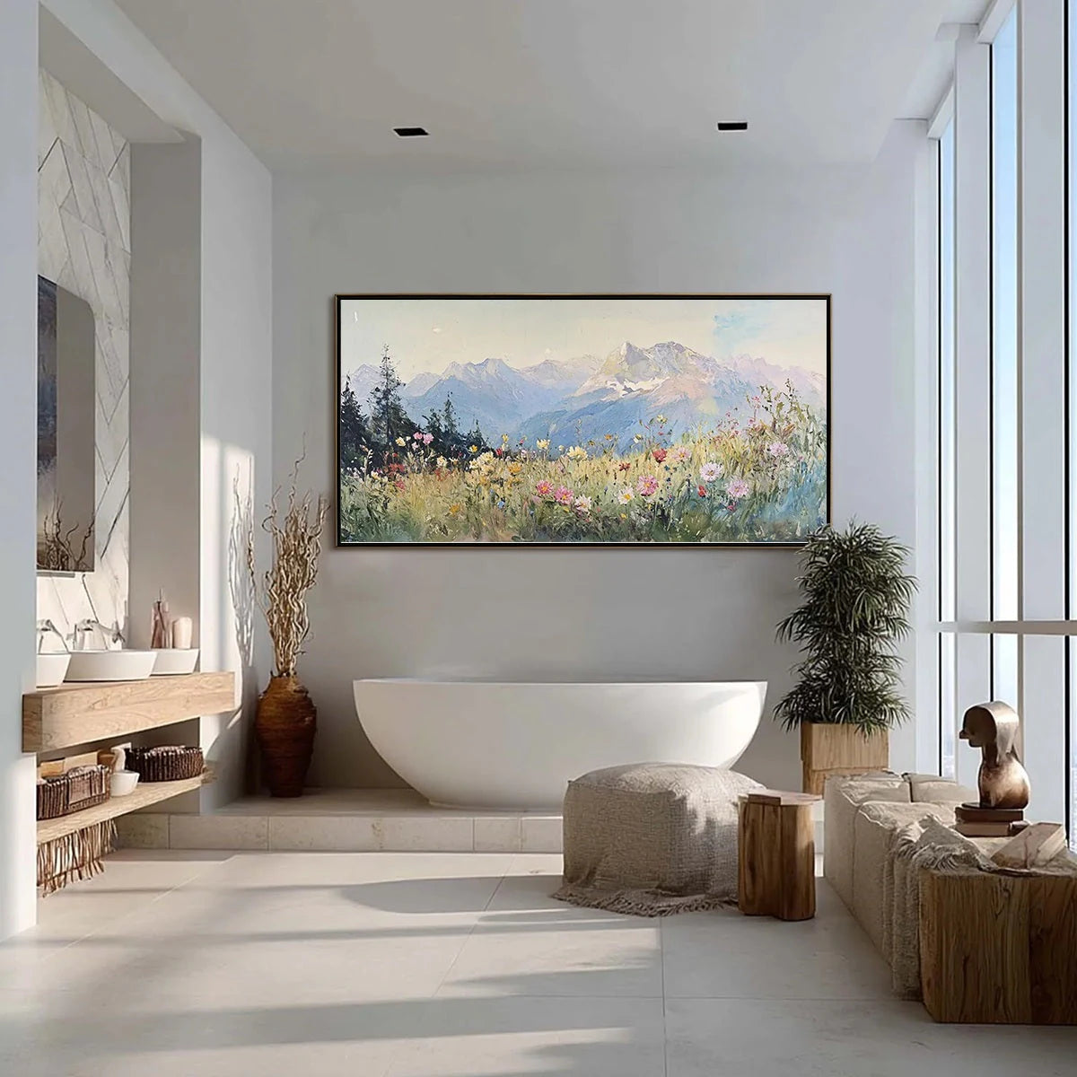 ALPINE SERENITY — painting reference image 4. Room styling and framing are illustrative.