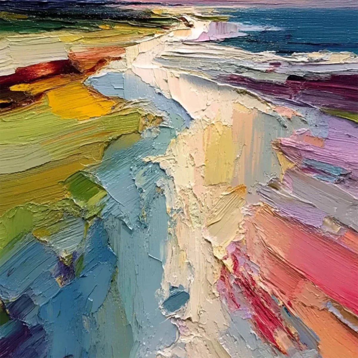 COASTAL EMBRACE — painting reference image 5. Room styling and framing are illustrative.