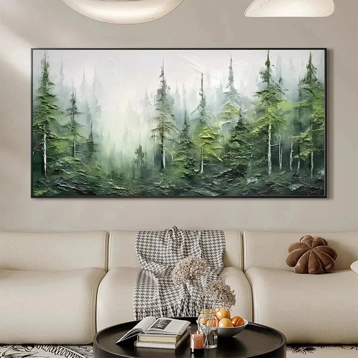 EMERALD FOREST — painting reference image 7. Room styling and framing are illustrative.