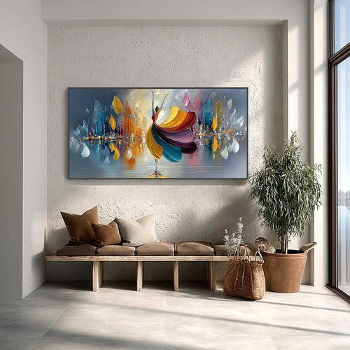 URBAN RHAPSODY — painting reference image 2. Room styling and framing are illustrative.