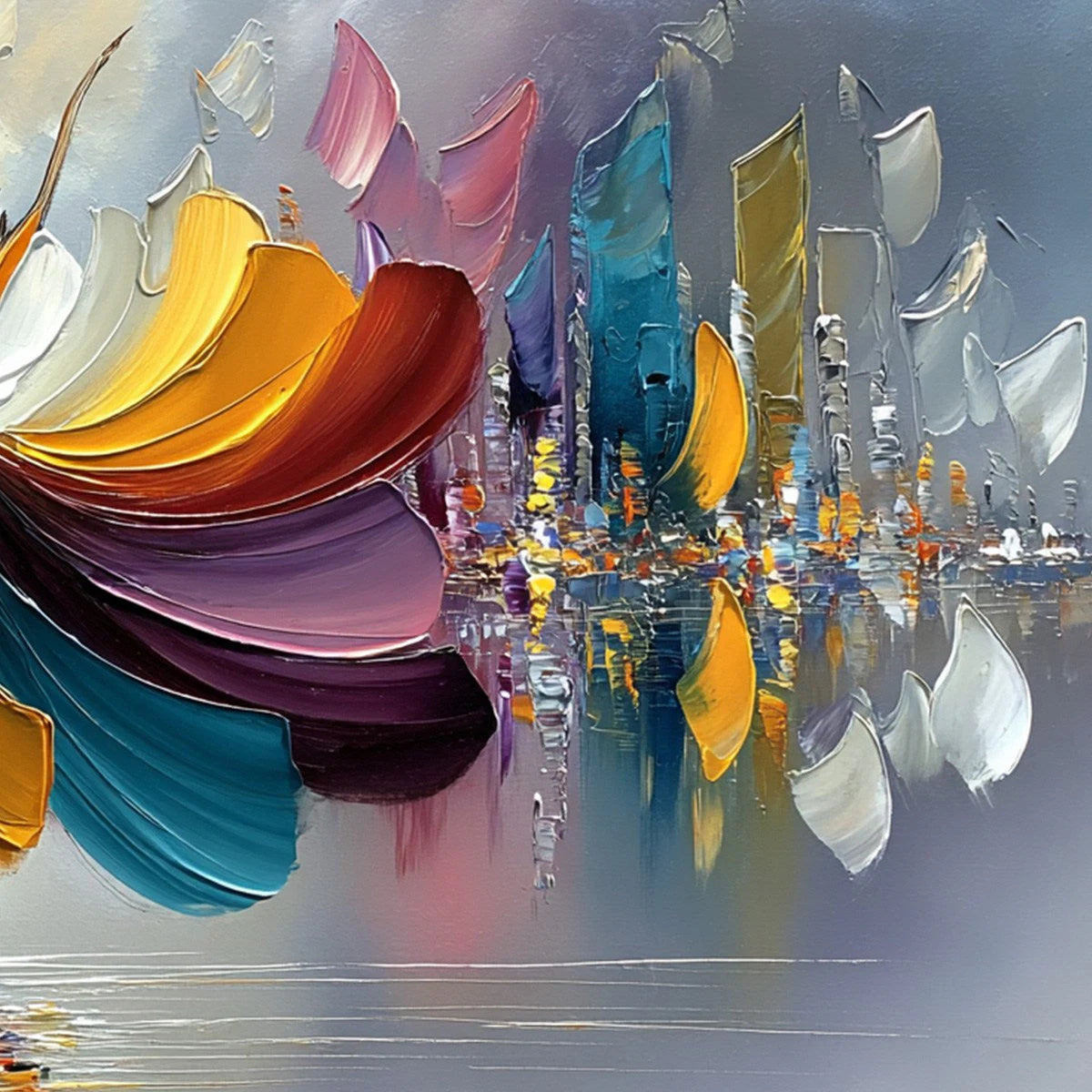 URBAN RHAPSODY — painting reference image 5. Room styling and framing are illustrative.