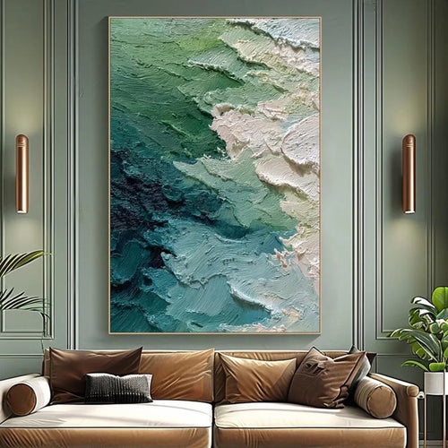EMERALD TIDE — painting reference image 2. Room styling and framing are illustrative.
