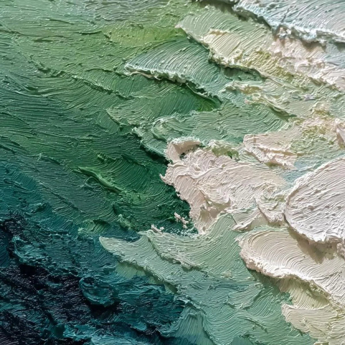 EMERALD TIDE — painting reference image 3. Room styling and framing are illustrative.