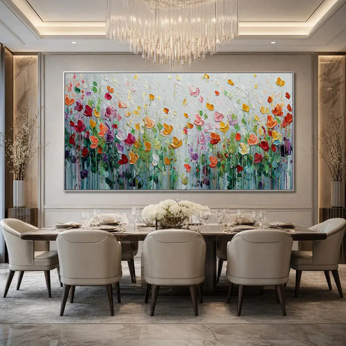 GARDEN OF JOY — painting reference image 2. Room styling and framing are illustrative.