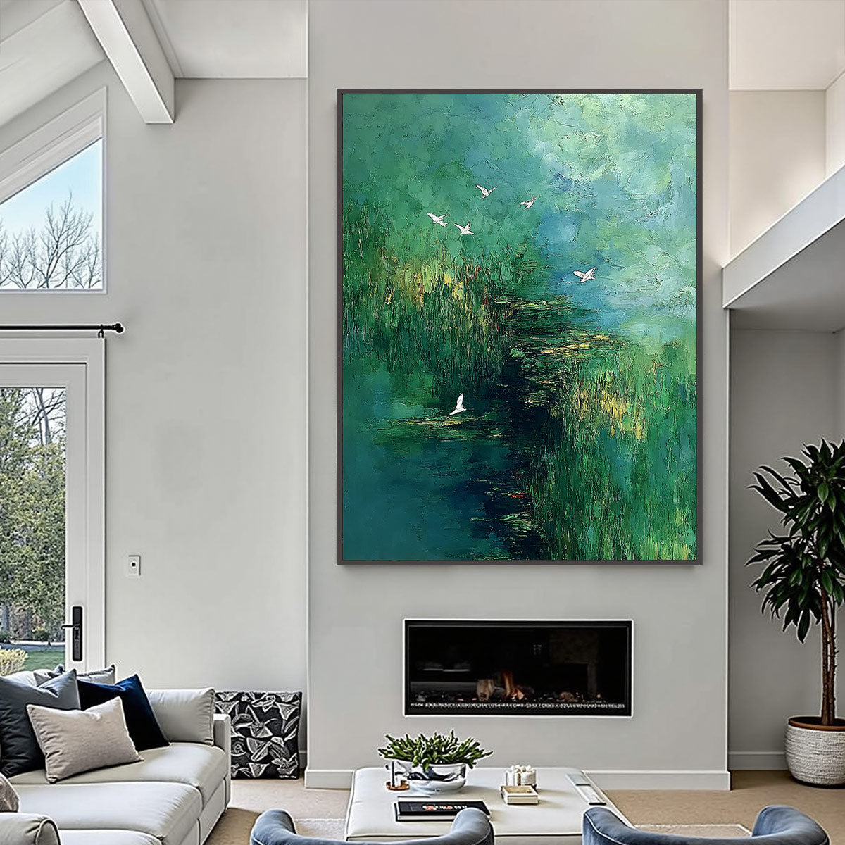VERDANT SANCTUARY — painting reference image 2. Room styling and framing are illustrative.