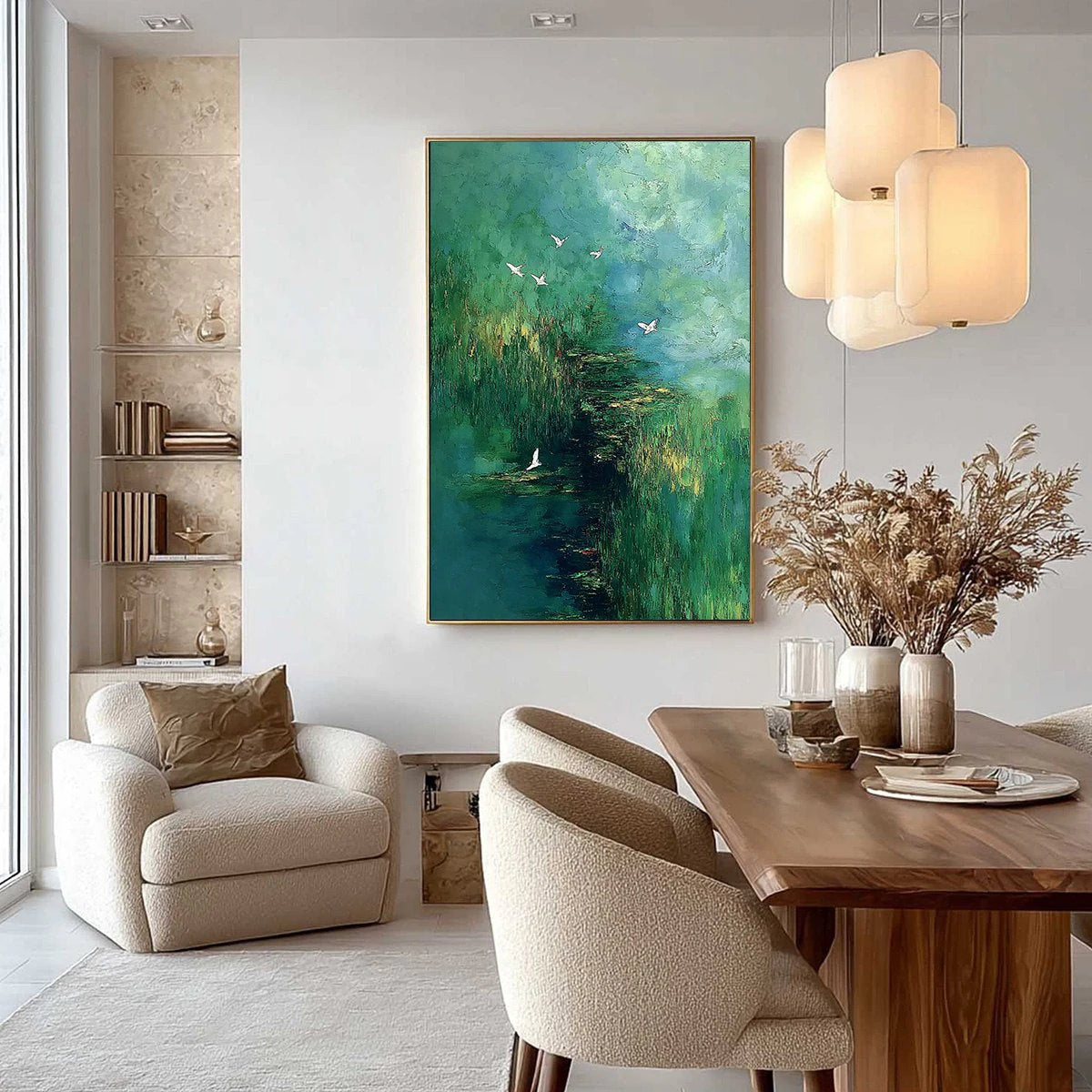 VERDANT SANCTUARY — painting reference image 4. Room styling and framing are illustrative.