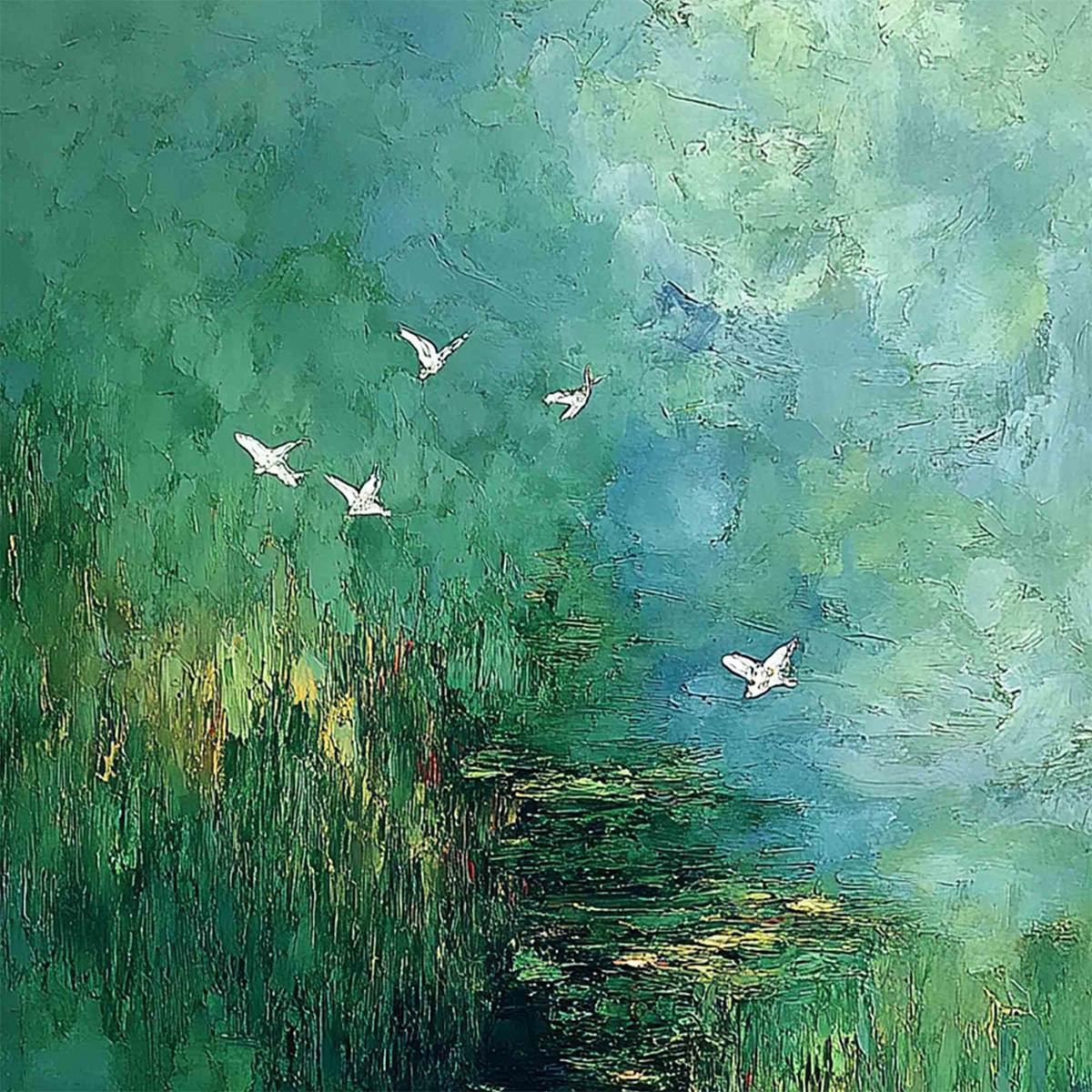 VERDANT SANCTUARY — painting reference image 5. Room styling and framing are illustrative.